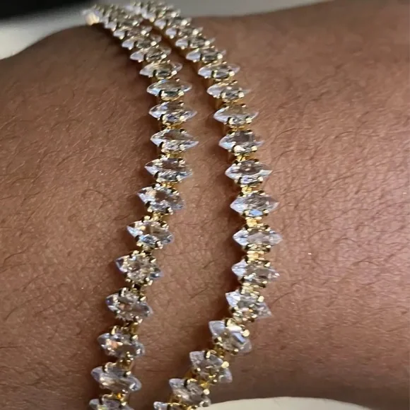 Tennis Luxury Zirconia Gold Bracelet - Picture 1 of 14